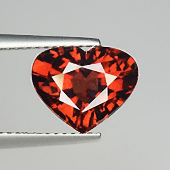 Mandarin Orange Spessartite Garnet Heart 1.10 Ct{Flawless-VVS}