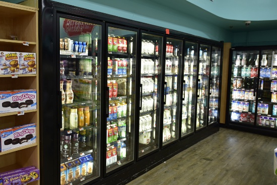 Walk-In Dairy Cooler w/7 Anthony Doors