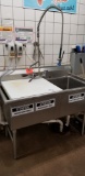 ADVANCE TABCO  SS 2 bay sink w/sprayer