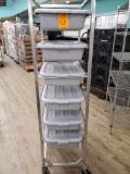 Aluminum Bread Rack with 6 Tubs