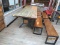 Large Banquet Table With 4 Benches.