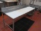 Set Of 2 Poly And Stainless Steel Top Prep Tables.