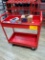 Red Metal Stock Cart