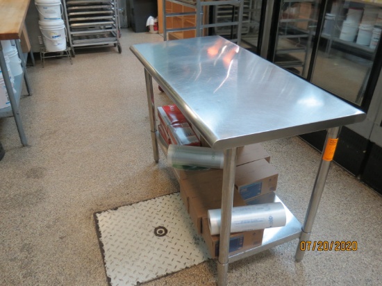 Metal Top Prep Table