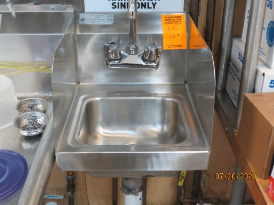 Small Stainless Steel Hand Washing Sink.