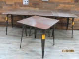Set Of 4 Wood Top Bistro Tables