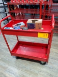 Red Metal Stock Cart