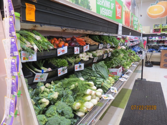 24ft Open Face Reach In Produce Cooler With Misting System.