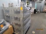 A Set Of 12 Plastic Stocking Pallets