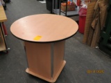 Round - Wooden, Rolling Display Table