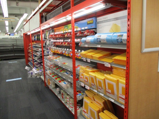 3 - 8ft Sections And 1 - 4ft Section Of Madix Double Sided Hypermax Shelving