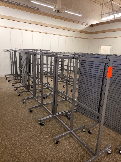 Chrome 6 Way Multiuse Racks On Wheels