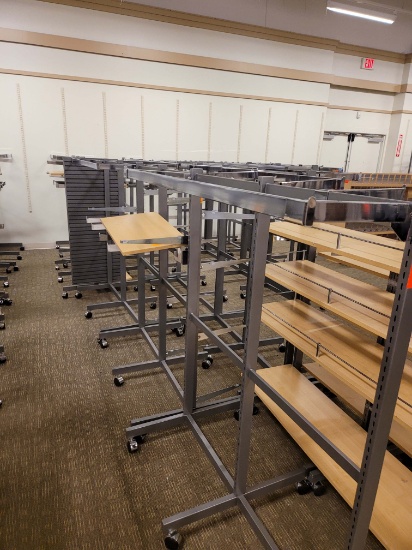Chrome 6 Way Multiuse Racks On Wheels