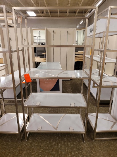 White And Chrome Shelving Unit