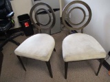 2 Armless Chairs - Cushion Seats