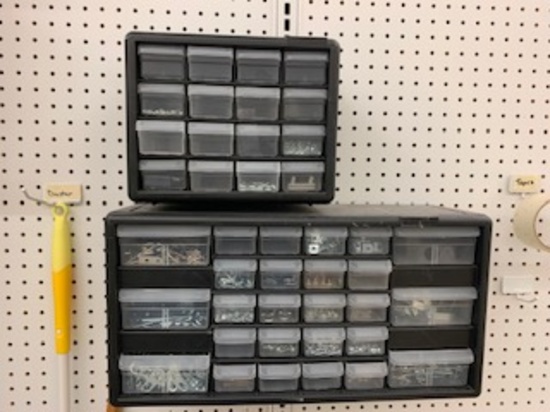 2 Organizers full of Points, Hooks, Nails etc…