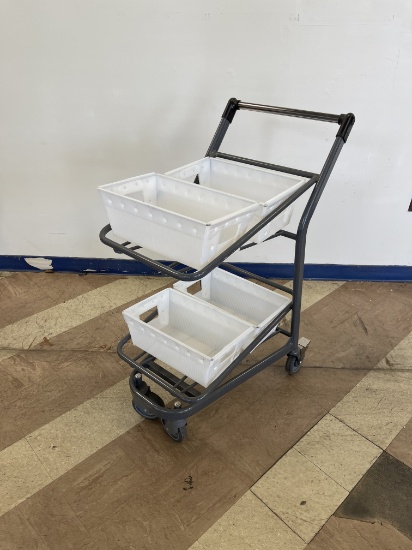 Material Handling Tote Stocking Cart