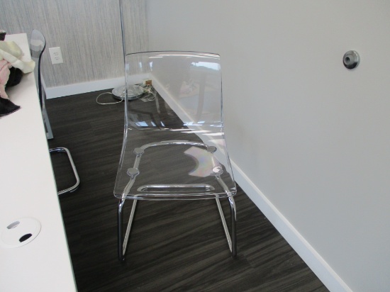 A Lot Of 2 - Clear Acrylic Seat Chairs