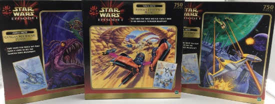 (3) Star Wars Puzzles 750 pieces each