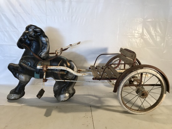 Mobo Toys Black Beauty Sulky Horse Peddle Cart