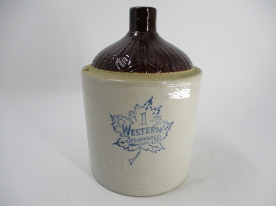1 Gal. Western Stoneware Jug / Decorated Top