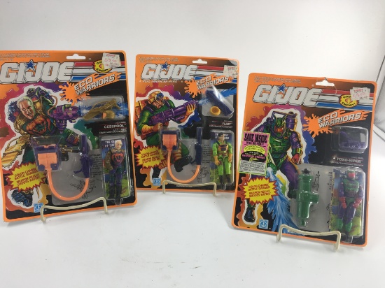 3 GI JOE ECO WARRIORS IN GOOD SHAPE