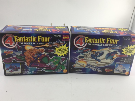 2 FANTASTIC FOUR ACTION VEHICLES NEW OLD STOCK