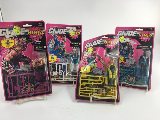 4 GI JOE NINJA FORCE ACTIONS FIGURES