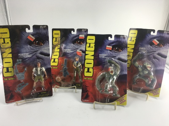 4 CONGO ACTION FIGURES NEW OLD STOCK