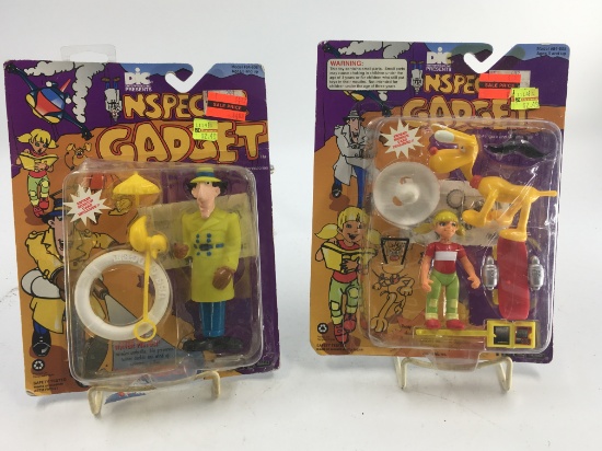 2 INSPECTOR GADGET ACTION FIGURES