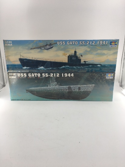 2 SUBMARINE MODELS 1/44 USS GATO