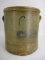 6 Gal. Early Ripley, IL Decorated Salt Galze Based Signed Crock