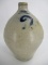 2 Gal. Decorated L. Nort Bennington Salt Glaze Ovoid Jug