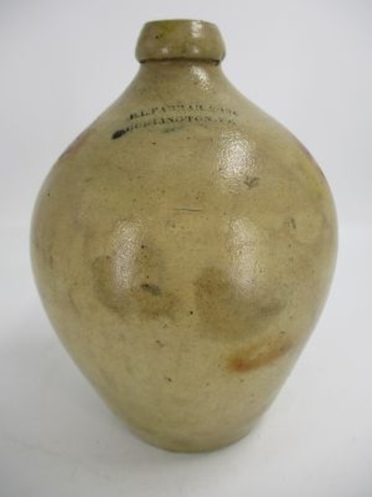 2 Gal. E.L. Farrar & Co. Burlington, VT Ovoid Jug