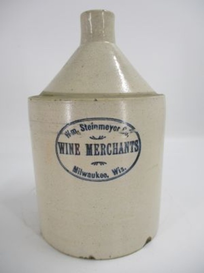 1 Gal. Wm. Steinmeyer Co. Wine Merchants Advertising Jug - Milwaukee, Wis