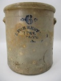 6 Gal. 1869 J.M. Forrest & Co. Macomb, IL Salt Glaze Crock