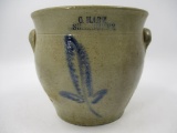 1 Gal. Decorated Salt Glaze Jar C. Hart - Sherburne