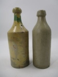 LOT (2) Salt Glaze Stoneware Bottles