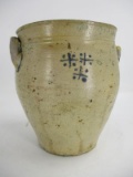 1 Gal. Early / Odd Decorated Salt Glaze Ovoid Jar
