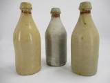 LOT (3) Three Early Salt Glaze Stoneware Bottles