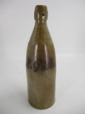 Early Personalized Stoneware Bottle M. Gothe - Salt Glazed