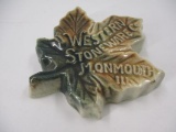Western Stoneware Leaf Paperweight