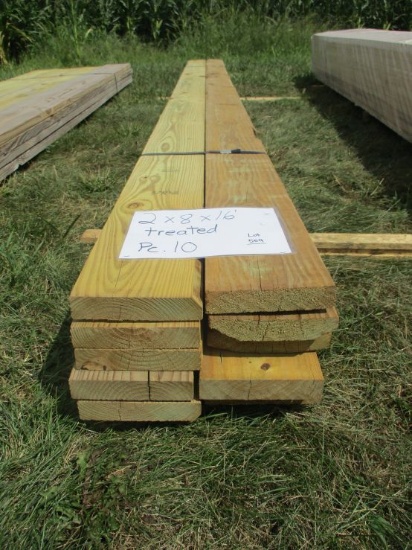 (10) 2x8x16 Treated Lumber
