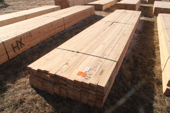 LOT (96) 18' x 2" x 4" NEW Lumber