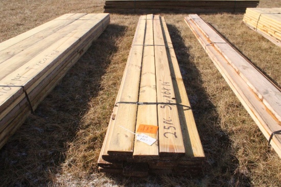 LOT (25) 14' x 6" x 1" NEW Treated Deck Boards