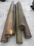 Lot (6) Wooden Fence Posts - 8'