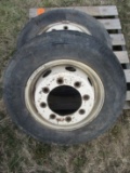 Truck Tires with Rims - 245/70R 19.5