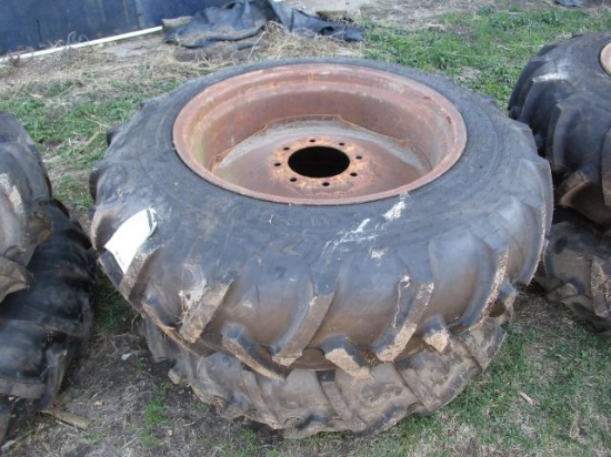 Lot of (2) 11.2-24 Irrigation Tires and Rims