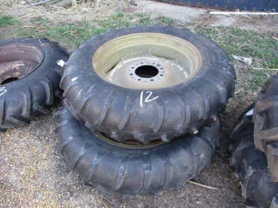 Lot of (2) 11.2-24 Irrigation Tires and Rims