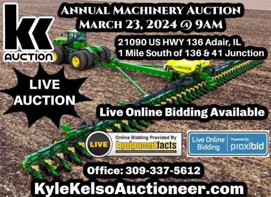 Kyle Kelso Auctioneer Auction Catalog - Annual Spring Machinery 